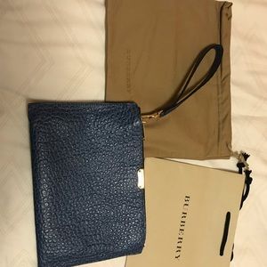 Light Blue Burberry Wristlet